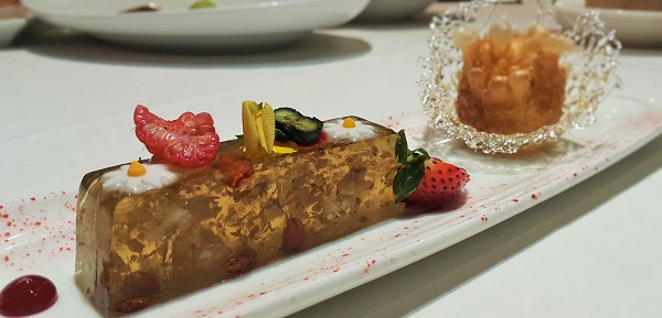 Golden Potato with Egg Yolk Custard and Traditional Alkaline Cake